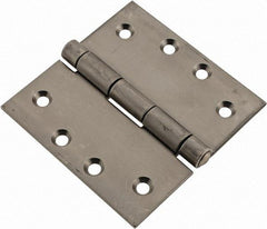 Made in USA - 4" Long x 4" Wide x 1/8" Thick, 302/304 Stainless Steel Commercial Hinge - 8 Holes, 0.25" Pin Diam - A1 Tooling