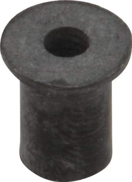 RivetKing - #6-32, 0.452" Diam x 0.062" Thick Flange, Rubber Insulated Rivet Nut - UNC Thread, Rubber, 5/16" Body Diam, 1/2" OAL - A1 Tooling