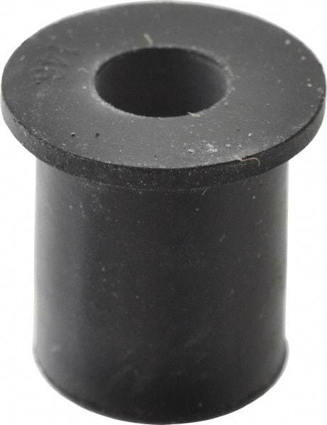 RivetKing - 1/4-20, 0.63" Diam x 0.051" Thick Flange, Rubber Insulated Rivet Nut - UNC Thread, Rubber, 1/2" Body Diam, 0.63" OAL - A1 Tooling