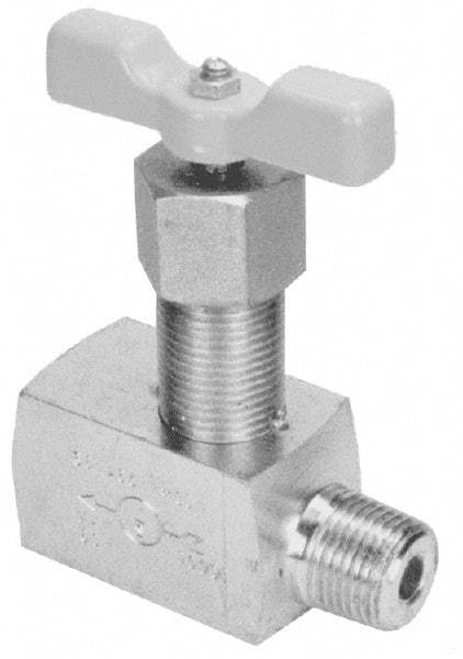 Value Collection - 3/4" Pipe, Inline Hard Seat Needle Valve - FNPT x FNPT Ends, Alloy Valve, 10,000 Max psi - A1 Tooling