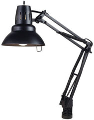 Electrix - 30 Inch, Spring Suspension, Clamp on, Incandescent, Black, Desk Light - 100 Watt, Nonmagnifying - A1 Tooling