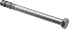 Made in USA - 3/8" Diam, 3/8" Drill, 4" OAL, Taper Bolt Concrete Anchor - Grade 5 Steel, Zinc-Plated Finish, Hex Head, Hex Drive - A1 Tooling