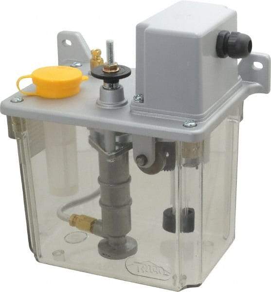 Trico - 2 L Reservoir Capacity, 3 - 6 cm Output per Cycle, 12-24 cm Output per Hour, Electric Central Lubrication System - 15 Min Interval Between Cycles, 130mm Wide x 225mm High, 110 Volts, Oil, 5/16-24 Outlet Thread - A1 Tooling