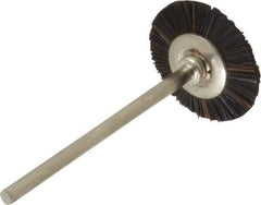 Osborn - 3/4" OD, 3/32" Shank Diam, Crimped Natural Fiber Wheel Brush - 0.003" Filament Diam, 25,000 RPM - A1 Tooling