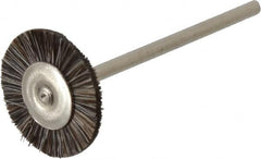 Osborn - 3/4" OD, 3/32" Shank Diam, Crimped Natural Fiber Wheel Brush - 0.003" Filament Diam, 25,000 RPM - A1 Tooling