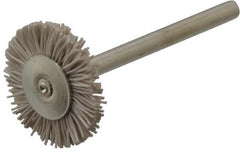 Osborn - 3/4" OD, 1/8" Shank Diam, Nylon Wheel Brush - 3/32" Face Width, 6,000 RPM - A1 Tooling