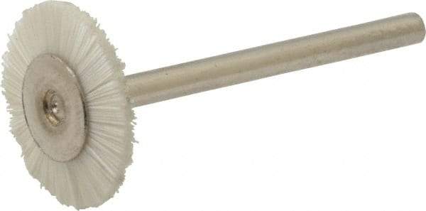 Osborn - 3/4" OD, 1/8" Shank Diam, Nylon Wheel Brush - 3/32" Face Width, 6,000 RPM - A1 Tooling