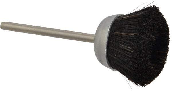 Osborn - 1" Diam, 1/8" Shank Straight Wire Cup Brush - 0.012" Filament Diam, 25,000 Max RPM - A1 Tooling