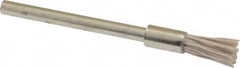 Osborn - 600 Grit, 3/16" Brush Diam, End Brush - Super Fine Grade, 1/8" Diam Shank, 6,000 Max RPM - A1 Tooling