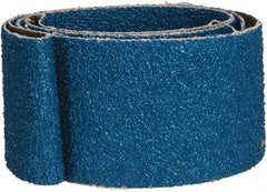 Made in USA - 2" Wide x 48" OAL, 36 Grit, Zirconia Alumina Abrasive Belt - Zirconia Alumina, Very Coarse, Coated, X Weighted Cloth Backing - A1 Tooling