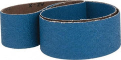 Made in USA - 2" Wide x 48" OAL, 50 Grit, Zirconia Alumina Abrasive Belt - Zirconia Alumina, Coarse, Coated, X Weighted Cloth Backing - A1 Tooling