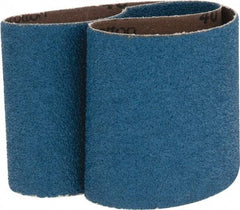 Made in USA - 3" Wide x 21" OAL, 40 Grit, Zirconia Alumina Abrasive Belt - Zirconia Alumina, Coarse, Coated, X Weighted Cloth Backing - A1 Tooling