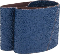 Made in USA - 3" Wide x 21" OAL, 24 Grit, Zirconia Alumina Abrasive Belt - Zirconia Alumina, Very Coarse, Coated, X Weighted Cloth Backing - A1 Tooling