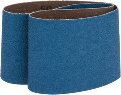 Made in USA - 3" Wide x 24" OAL, 50 Grit, Zirconia Alumina Abrasive Belt - Zirconia Alumina, Coarse, Coated, X Weighted Cloth Backing - A1 Tooling