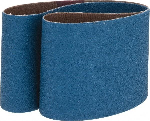 Made in USA - 3" Wide x 24" OAL, 60 Grit, Zirconia Alumina Abrasive Belt - Zirconia Alumina, Medium, Coated, X Weighted Cloth Backing - A1 Tooling