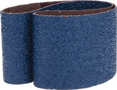 Made in USA - 3" Wide x 24" OAL, 24 Grit, Zirconia Alumina Abrasive Belt - Zirconia Alumina, Very Coarse, Coated, X Weighted Cloth Backing - A1 Tooling