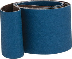 Made in USA - 2-1/2" Wide x 60" OAL, 80 Grit, Zirconia Alumina Abrasive Belt - Zirconia Alumina, Medium, Coated, X Weighted Cloth Backing - A1 Tooling