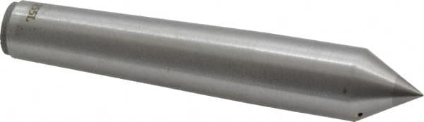 Made in USA - Carbide-Tipped Alloy Steel Standard Point Solid Dead Center - 2MT Morse Taper, 4-3/16" OAL - A1 Tooling