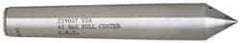 Made in USA - Carbide-Tipped Alloy Steel Standard Point Solid Dead Center - B&S 7 Brown & Sharpe Taper, 4-1/2" OAL - A1 Tooling