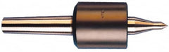 Riten - MT2 Taper Shank, 1-3/4" Head Diam 4,600 Lb Capacity Live Center - 5,000 Max RPM, 2-3/8" Head Length, 3/8" Point Diam, 1-3/4" Point Len, 750 Lb Max Workpc, Tracer Point - A1 Tooling