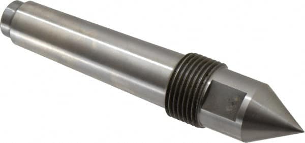 Riten - 1" Head Diam, Steel Standard Point Solid Dead Center - 3MT Morse Taper, 1" Point Diam, 1-5/8" Point Length - A1 Tooling