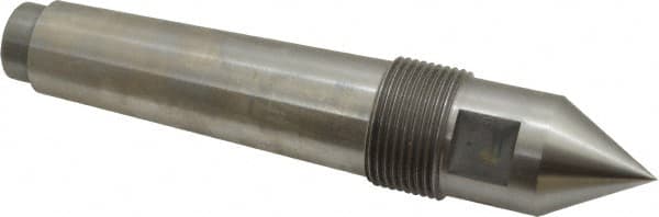 Riten - 1-1/4" Head Diam, Steel Standard Point Solid Dead Center - 4MT Morse Taper, 1-1/4" Point Diam, 2-1/32" Point Length - A1 Tooling