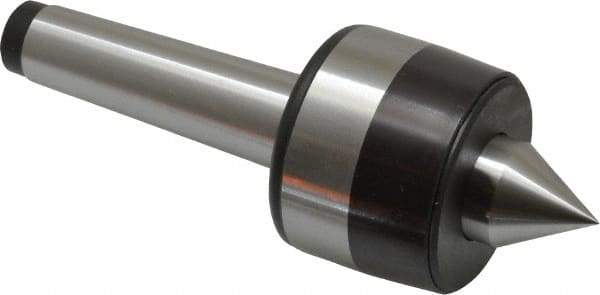 Bison - MT3 Taper Shank, 2.2" Head Diam 925 Lb Capacity Live Center - 4,000 Max RPM, 0.98" Point Diam, 1.12" Point Len, 925 Lb Max Workpc, 6.14" OAL, 1.12" Long Tip, Standard Point - A1 Tooling