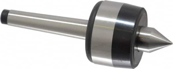 Bison - MT1 Taper Shank, 1-1/2" Head Diam 220 Lb Capacity Live Center - 5,000 Max RPM, 0.59" Point Diam, 0.7" Point Len, 220 Lb Max Workpc, 4.07" OAL, 0.7" Long Tip, Standard Point - A1 Tooling