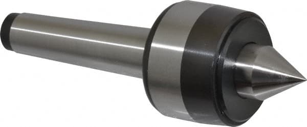 Bison - MT2 Taper Shank, 1.57" Head Diam 460 Lb Capacity Live Center - 5,000 Max RPM, 0.7" Point Diam, 0.87" Point Len, 460 Lb Max Workpc, 4.74" OAL, 0.87" Long Tip, Standard Point - A1 Tooling