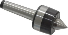 Bison - MT3 Taper Shank, 2.2" Head Diam 925 Lb Capacity Live Center - 4,000 Max RPM, 0.98" Point Diam, 1.12" Point Len, 925 Lb Max Workpc, 6.14" OAL, 1.12" Long Tip, Standard Point - A1 Tooling