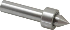 Riten - Straight Shank, 1-1/4" Head Diam 1,500 Lb Capacity Live Center - 1,000 Max RPM, 3/4" Long Case, 1/2" Point Diam, 9/16" Point Len, 440 Lb Max Workpiece, Standard Point - A1 Tooling