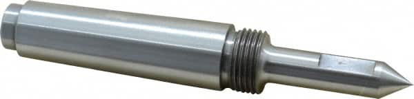 Riten - 1/2" Head Diam, Steel Long Point Solid Dead Center - 3MT Morse Taper, 1/2" Point Diam, 2" Point Length - A1 Tooling