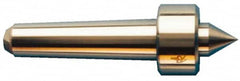 Riten - B&S 10 Taper Shank, 2-1/8" Head Diam 6,750 Lb Capacity Live Center - 1,000 Max RPM, 1-3/16" Long Case, 1" Point Diam, 1" Point Len, 1,800 Lb Max Workpiece, Standard Point - A1 Tooling