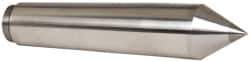 Riten - 0.475" Head Diam, Carbide-Tipped Steel Standard Point Solid Dead Center - 1MT Morse Taper, 0.475" Point Diam, 3-5/16" OAL - A1 Tooling