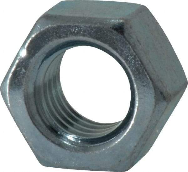 Value Collection - 1/2-13 UNC Steel Right Hand Hex Nut - 3/4" Across Flats, 7/16" High, Zinc Clear Finish - A1 Tooling