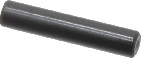 Holo-Krome - 4mm Diam x 20mm Pin Length Grade 8 Alloy Steel Standard Dowel Pin - Black Luster Finish, C 60 (Surface) & C 50-58 Hardness, 1 Beveled & 1 Rounded End - A1 Tooling