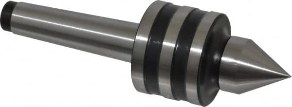 Interstate - MT2 Taper Shank, 1-39/64" Head Diam 756 Lb Capacity Live Center - 1-1/4" Head Length, 15/16" Point Diam, 1-11/32" Point Len, 260 Lb Max Workpc, 5-21/64" OAL, Standard Point - A1 Tooling