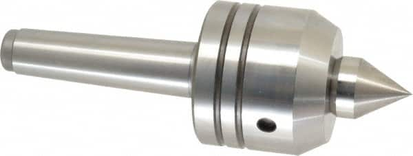 Royal Products - MT3 Taper Shank, 2-3/8" Head Diam 1,640 Lb Capacity Live Center - 5,000 Max RPM, 2.07" Head Length, 1" Point Diam, 1-1/4" Point Len, 500 Lb Max Workpc, 6-13/16" OAL, Changeable Standard Point - A1 Tooling