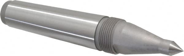 Royal Products - 1.231" Head Diam, Hardened Steel Long Point Solid Dead Center - 4MT Morse Taper, 1/2" Point Diam, 0.81" Point Length, 7-5/16" OAL - A1 Tooling