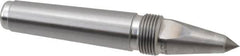 Royal Products - 0.938" Head Diam, Carbide-Tipped Steel Long Point Solid Dead Center - 3MT Morse Taper, 0.38" Point Diam, 5.94" OAL - A1 Tooling