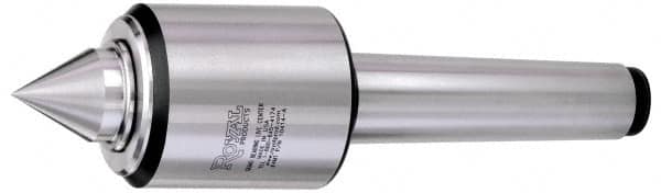 Royal Products - MT5 HD Taper Shank, 3.82" Head Diam 5,300 & 10,540 Lb Capacity Live Center - 3,000 Max RPM, 3.89" Head Length, 2" Point Diam, 2.31" Point Len, 5,240 Lb Max Workpc, 11-13/16" OAL, Standard Point - A1 Tooling