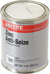 Loctite - 1 Lb Can General Purpose Anti-Seize Lubricant - Zinc, -29 to 398°C, Gray, Water Resistant - A1 Tooling