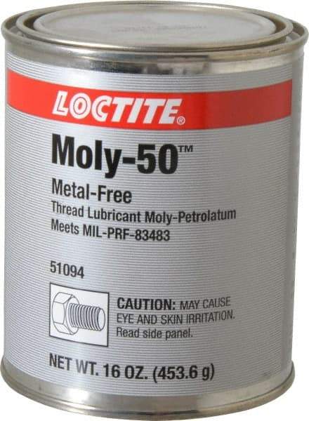 Loctite - 1 Lb Can General Purpose Anti-Seize Lubricant - Molybdenum Disulfide, -29 to 750°F, Gray, Water Resistant - A1 Tooling