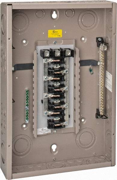 Eaton Cutler-Hammer - 24 Circuits, 208/120 VAC, 125 Amp Main, 6-2/0 AWG, Indoor Main Lug Load Center - 3 Phase, 1 NEMA Rating, 14.31 Inch Wide x 3.88 Inch Deep x 21 Inch High - A1 Tooling