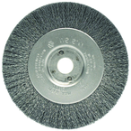 4" Diameter - 3/8-1/2" Arbor Hole - Crimped Steel Wire Straight Wheel - A1 Tooling