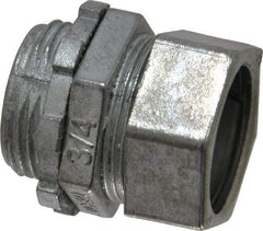 Thomas & Betts - 3/4" Trade, Die Cast Zinc Compression Straight EMT Conduit Connector - Noninsulated - A1 Tooling