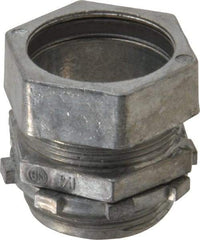 Thomas & Betts - 1-1/4" Trade, Die Cast Zinc Compression Straight EMT Conduit Connector - Noninsulated - A1 Tooling