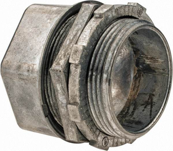 Thomas & Betts - 1-1/2" Trade, Die Cast Zinc Compression Straight EMT Conduit Connector - Noninsulated - A1 Tooling