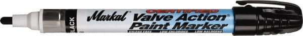 Markal - Black Paint Marker - Fiber Medium Tip, Alcohol Base Ink - A1 Tooling