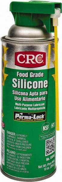 CRC - 16 oz Aerosol Nondrying Film/Silicone Penetrant/Lubricant - Clear & White, -40°F to 400°F, Food Grade - A1 Tooling